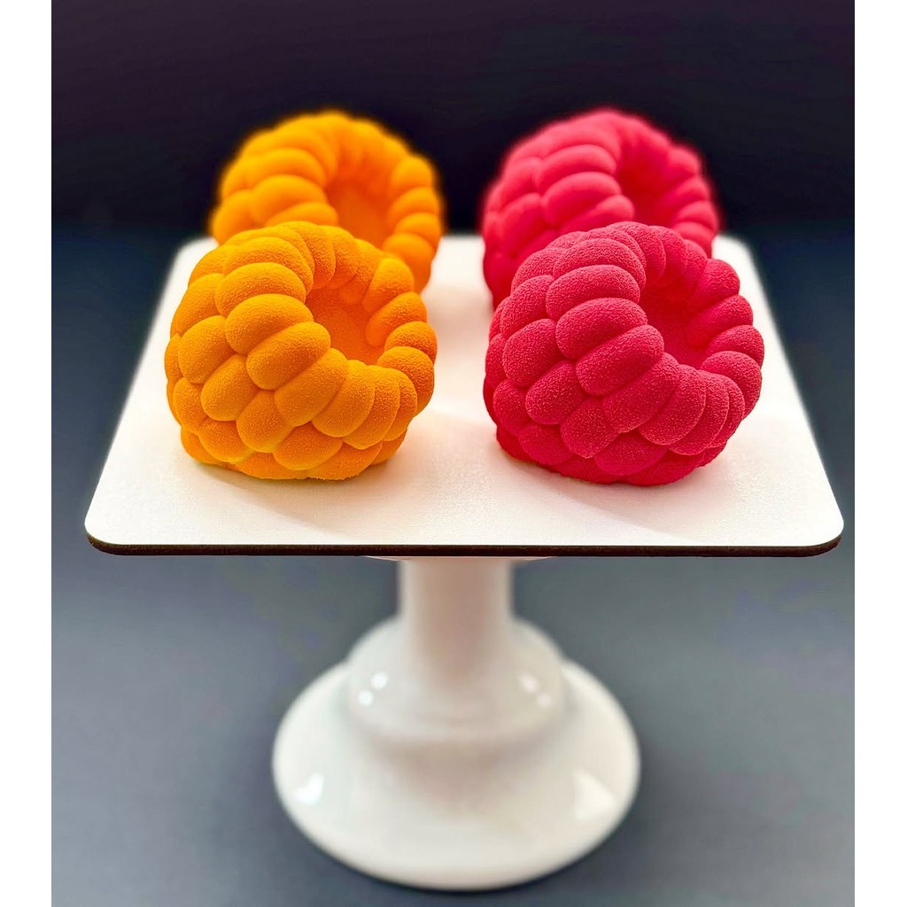 6-cavity Raspberry Mousse Silicone Mold, in the French style Raspberry ...