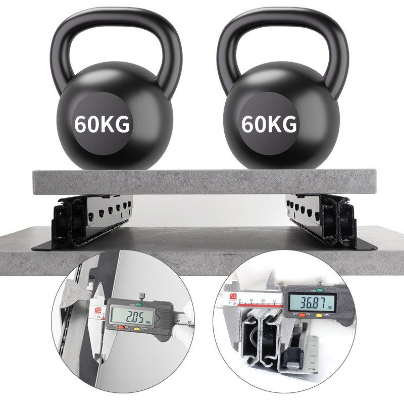 Upgraded Stair Slide Base Cabinet Rail Locker with Damping Buffer Pull ...