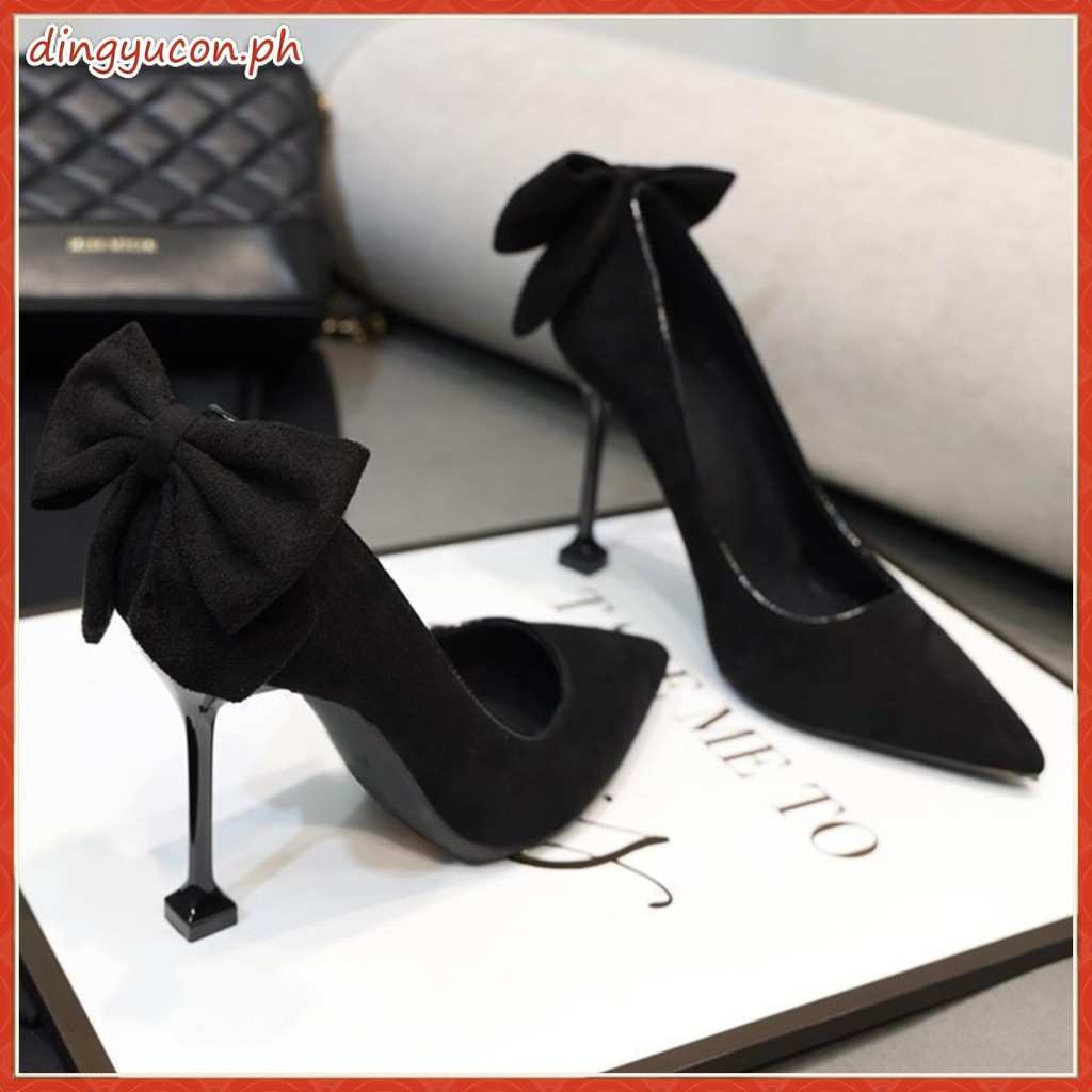 Parisian black shoes with heels sale