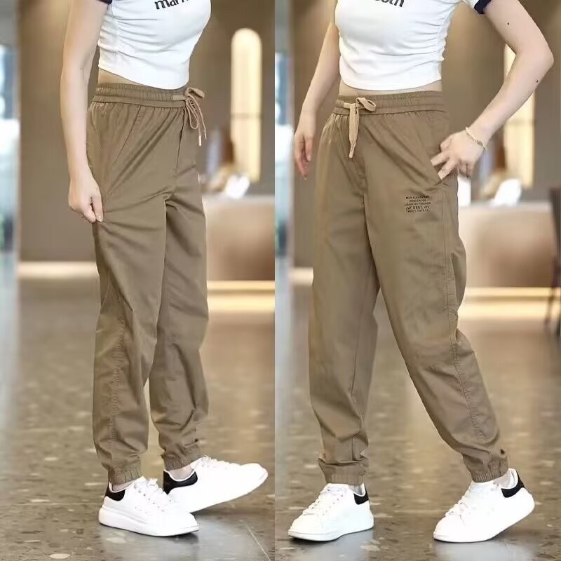 New Unisex Thin Joggers Cargo Pants Ice Silk Loose Casual Sports Pants for Men and Women - Image 4