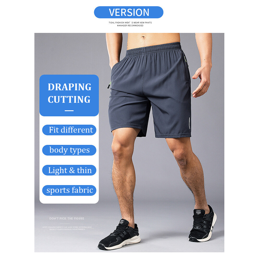 2 Pcs Mens Workout Athletic Shorts Inseam Quick Dry Hiking Shorts Men Lightweight Sports Gym Shorts - Image 5