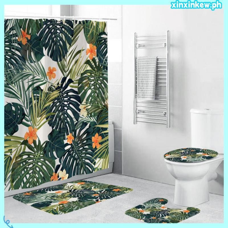 Cherry Blossom Shower Curtain Japanese Shower Curtain Floral Sakura Plum Blossom Flower Shower Curtains Teal Blue and