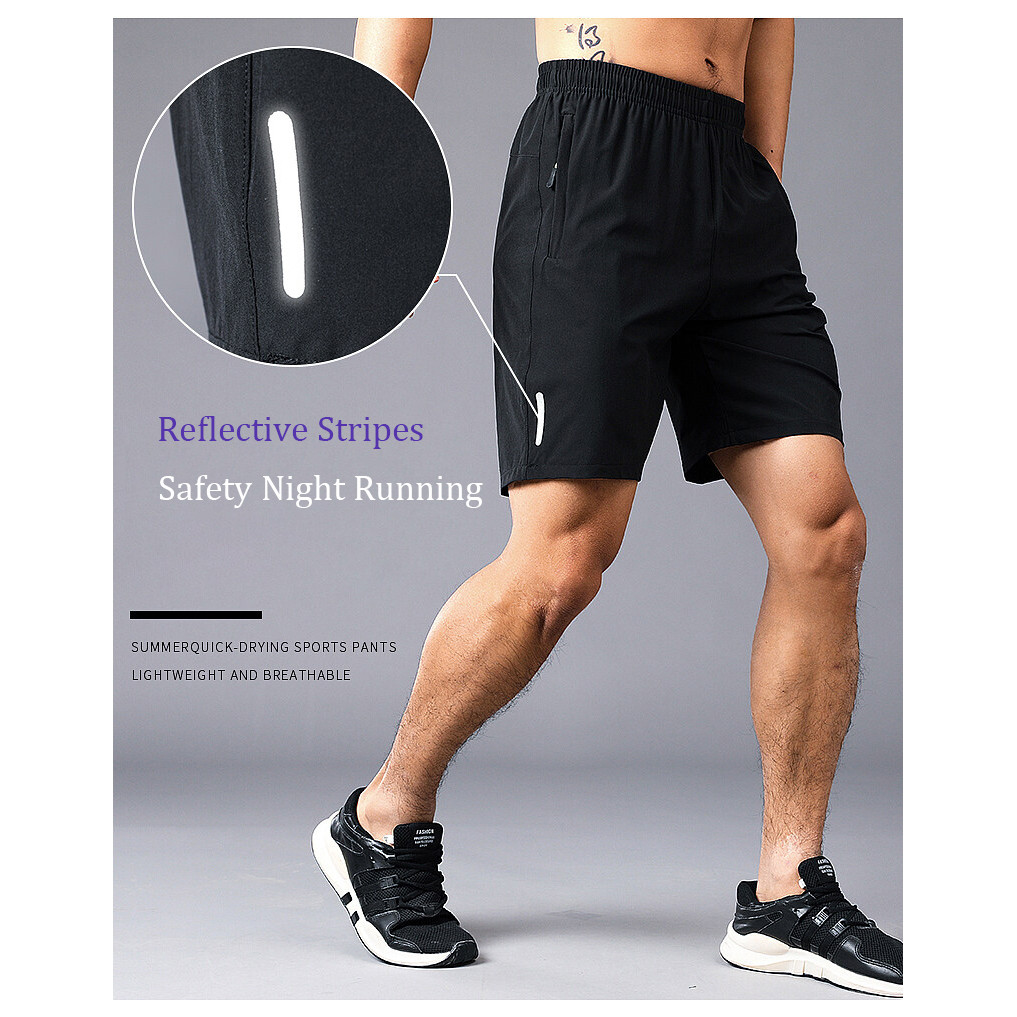 2 Pcs Mens Workout Athletic Shorts Inseam Quick Dry Hiking Shorts Men Lightweight Sports Gym Shorts - Image 2