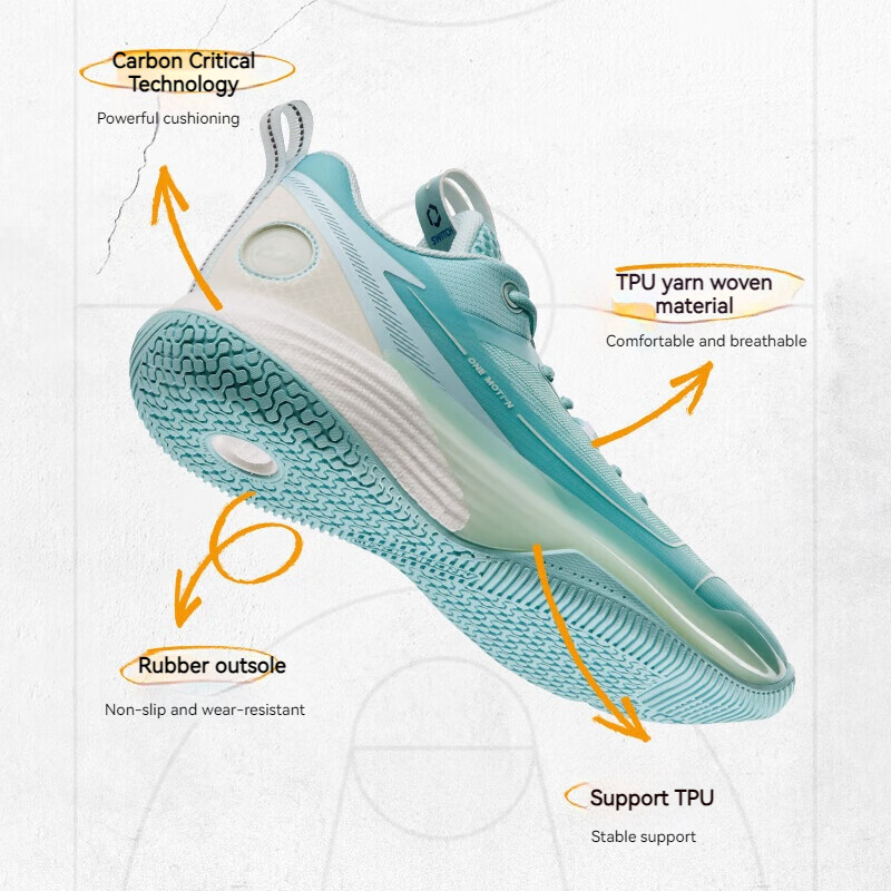 361 Degrees One Motion Men Basketball Shoes Cushioning 672411125 - Image 6