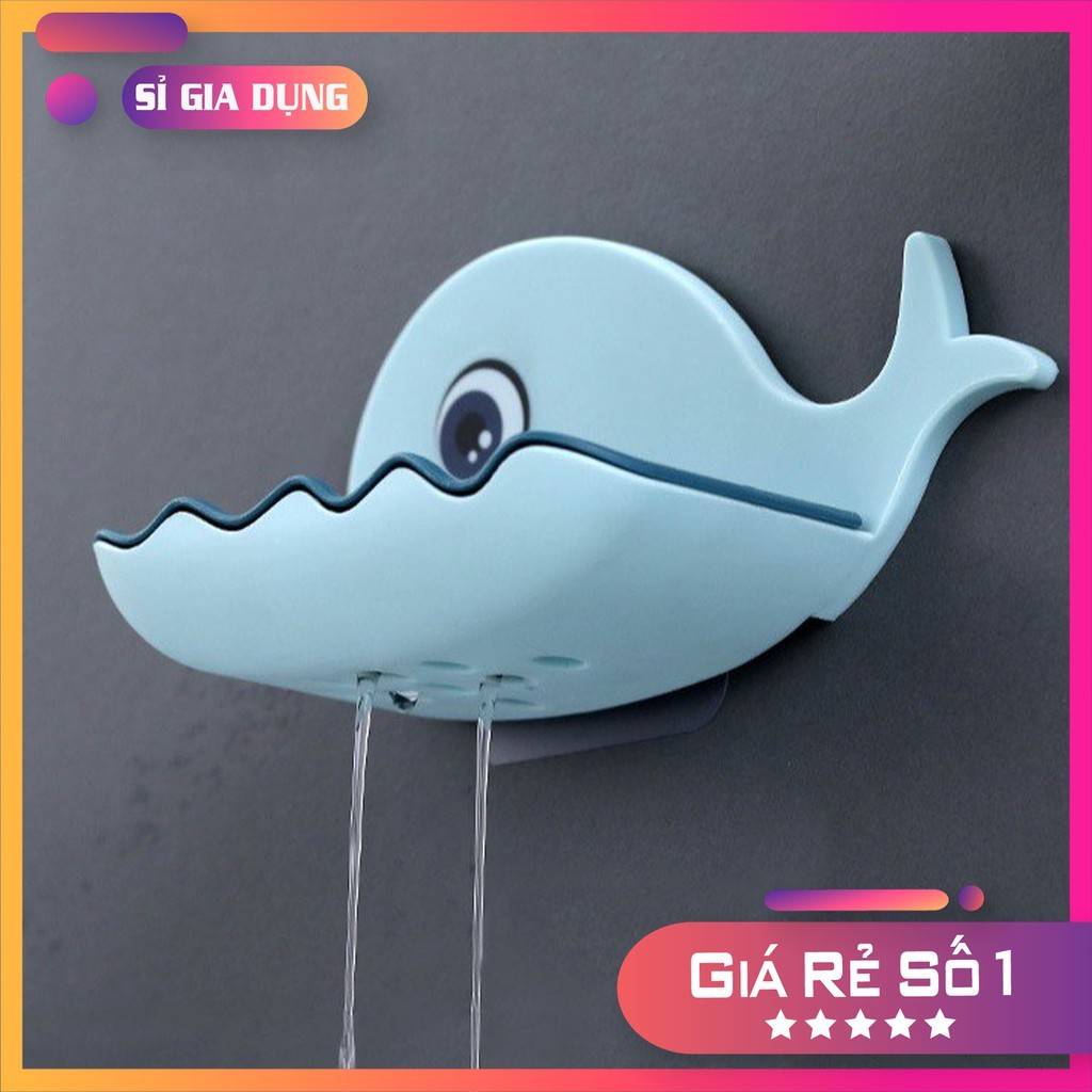 Dolphin-shaped wall-mounted soap tray