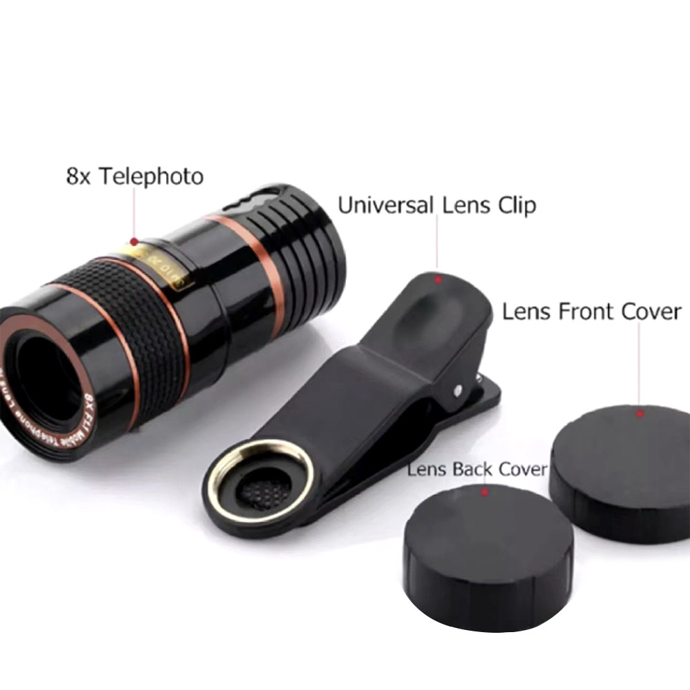 Universal Mobile Phone Lens with 8x/12x/18x Zoom and High Clarity Multi-Layer Coating