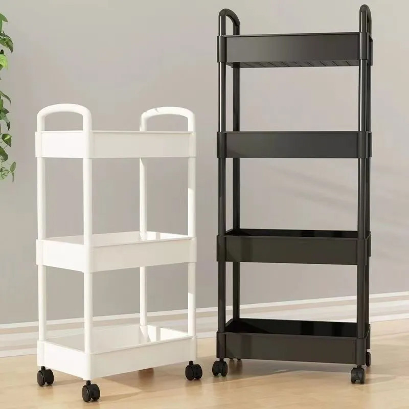 2/3/4/5 Layers Bedroom Trolley Cart Moving Rack Kitchen Storage Shelf  Cabinets Bathroom Organizer Trolley - Image 8
