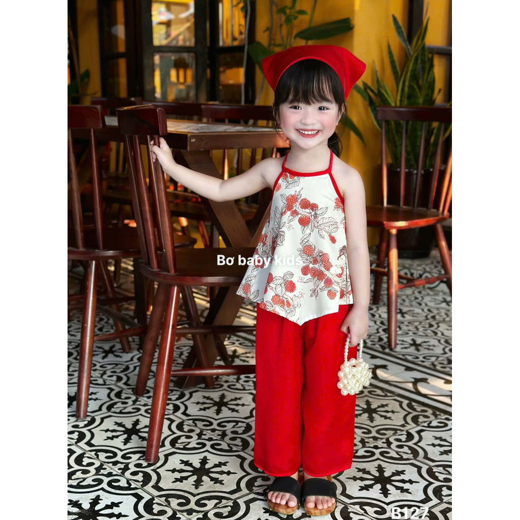 Peach Bibs Set for Girls 10-38kg