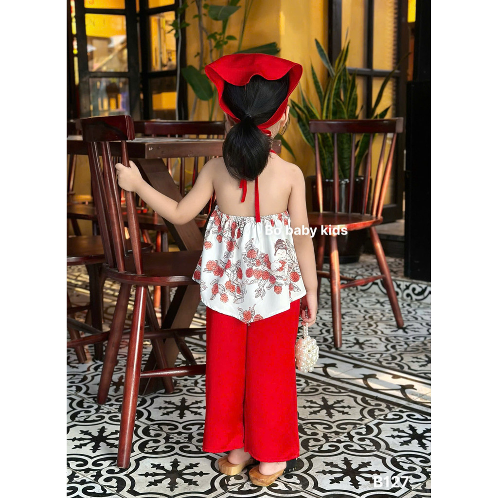 Peach Bibs Set for Girls 10-38kg