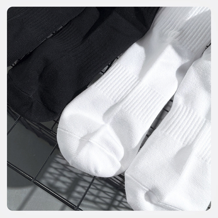 VeryMall Set of 10 and 5 Pairs Plain Ankle Socks High cut sport socks Crew High Socks for basketball — view 8