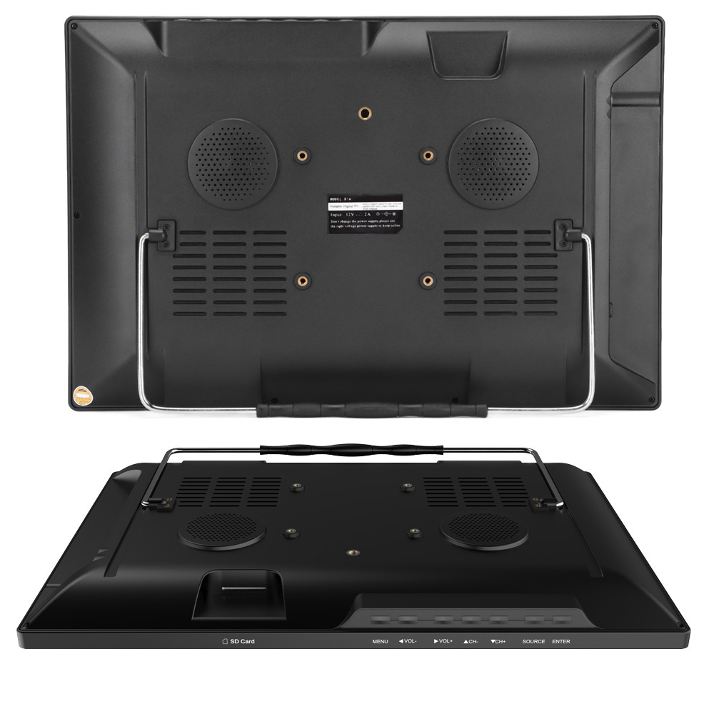 D16  15.4 Inch  WIFI Smart Tv  Rechargeable Portable Mini Digital TV Support DVB-T2 Digital Tv — view 3