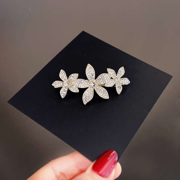 hair clip flower flower hair clip set flower clip A word spring clip, a sense of luxury, light luxury, flowers, hairpins, the back of the head, half tied hairpins, the top clip, a