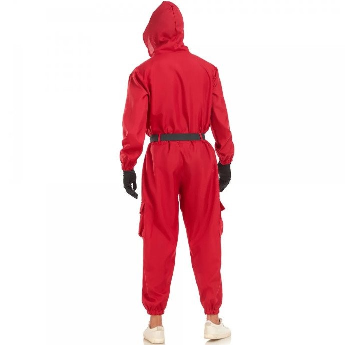 123Performance Wear Red Artist Performance Wooden Man Costume Jumpsuit Clothes Halloween Color Playing cos Clothing