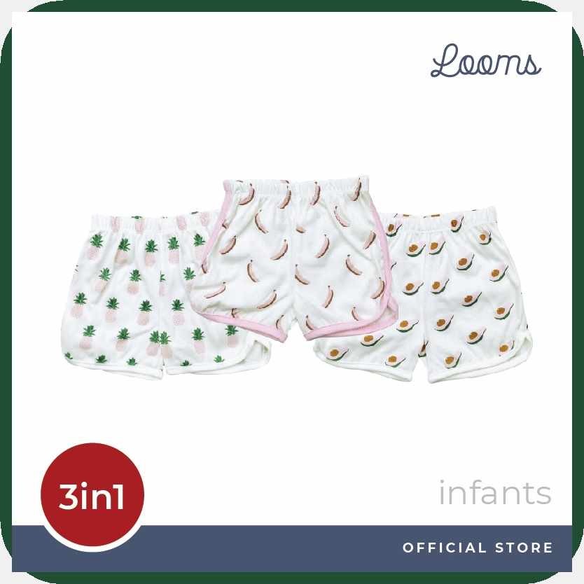 Looms&H#Infant]HZ_3-12+QQ@Ma@Months+dr@3+ha@In+s@1+a@Girls Shorts 3 Pcs. Pack – Tropicana Collection