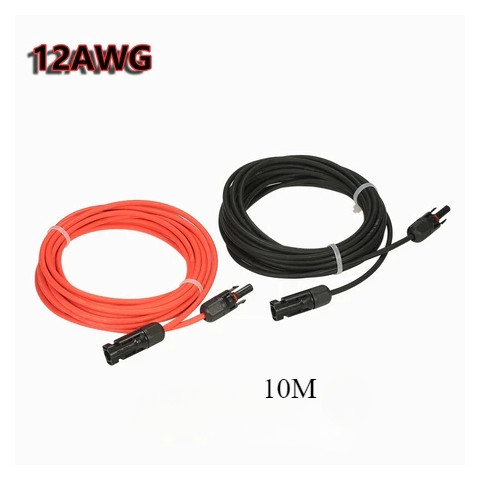1Pair Solar Panel Extension Cable Wire with MC4 Female and Male Connector — view 6