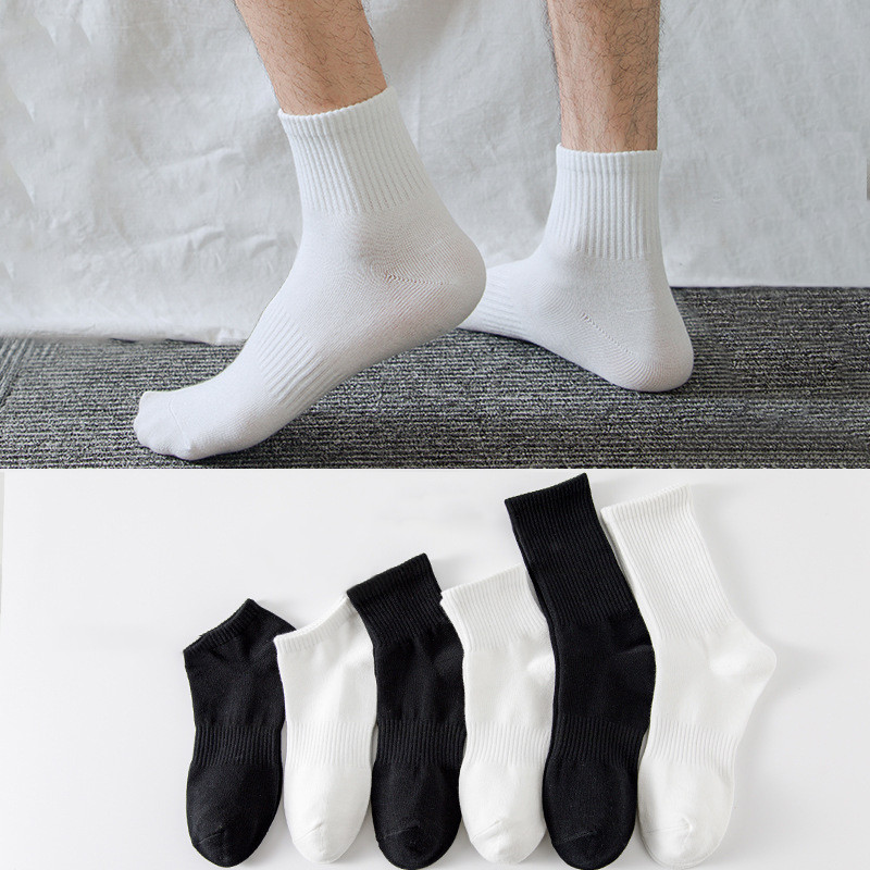 VeryMall Set of 10 and 5 Pairs Plain Ankle Socks High cut sport socks Crew High Socks for basketball — view 6