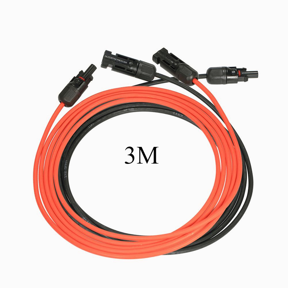 1Pair Solar Panel Extension Cable Wire with MC4 Female and Male Connector — view 8