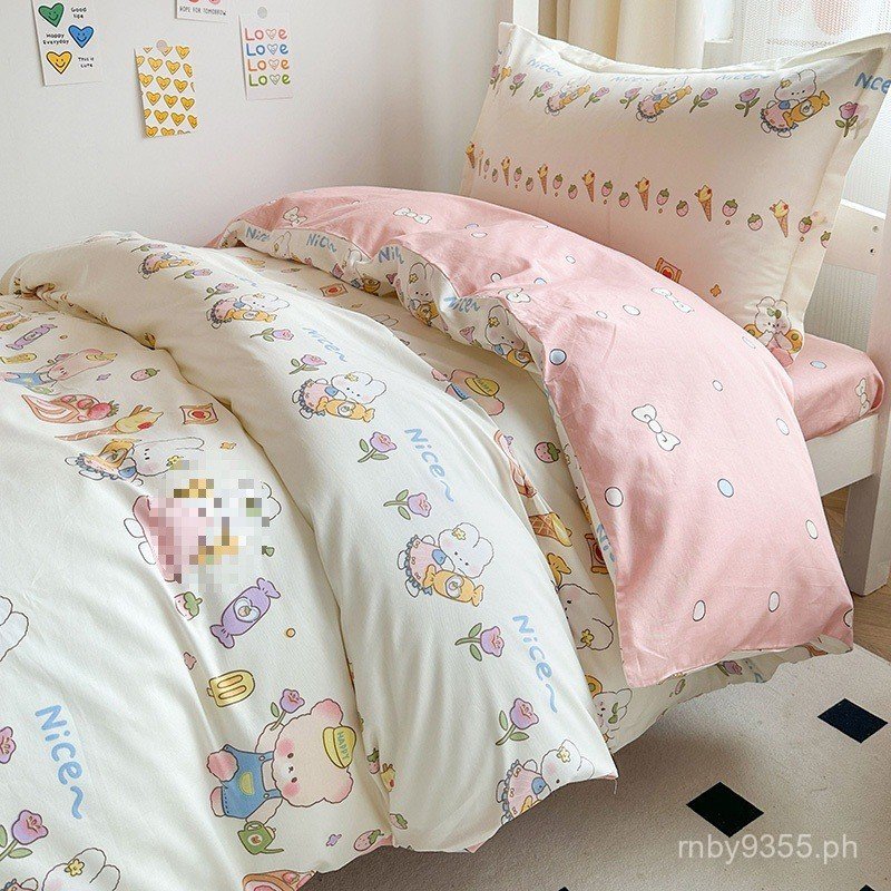 Pink full-size bunk bed for girls, four-piece bedding set1MiMian girl's mother1.3535 4HV1 - Image 5