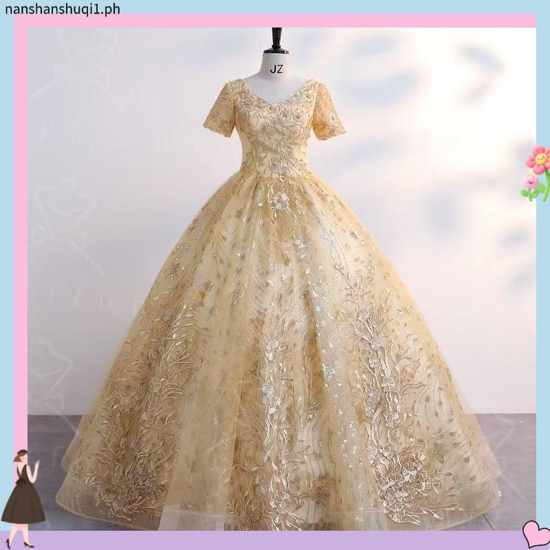 slim fit dress slacks Gold Debut Ball Gown Cinderella Sweet 16 Dress Wedding Dresses 67563   Viniodress