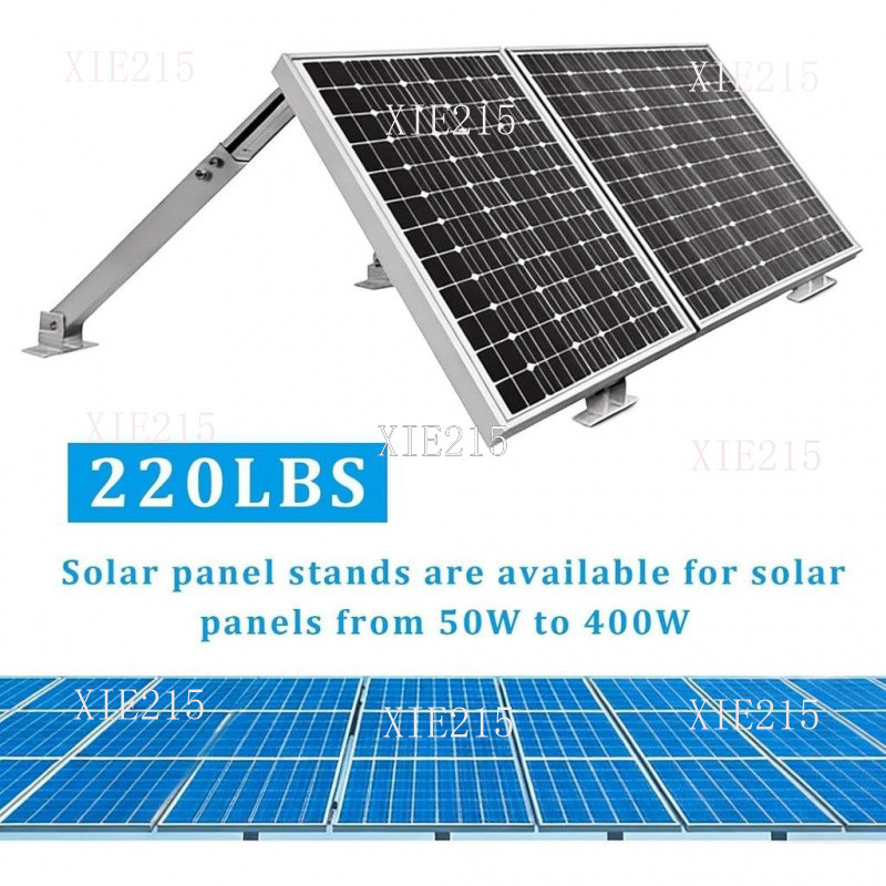 Adjustable Solar Panel Tilt Mount Brackets for 100W-600W Solar Panels 15-30 Degrees RV Roof Flat Surface Aluminum Mounting Set — view 8