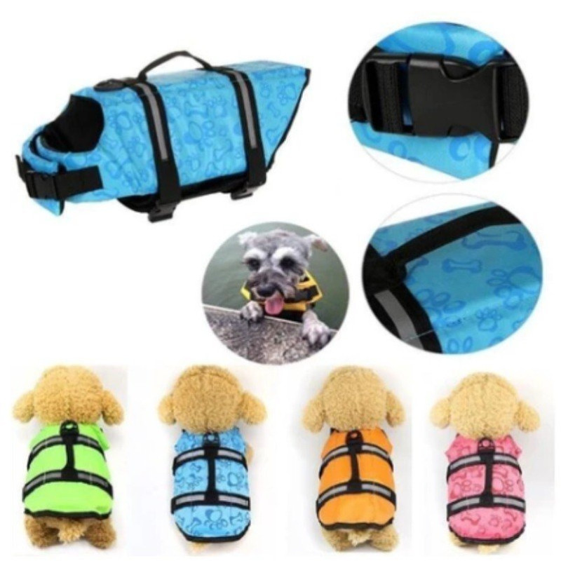 Dog Life Jacket High Reflective Strip Breathable Mesh Safety Buckle Beach Pool Small Large Dogs - Image 4