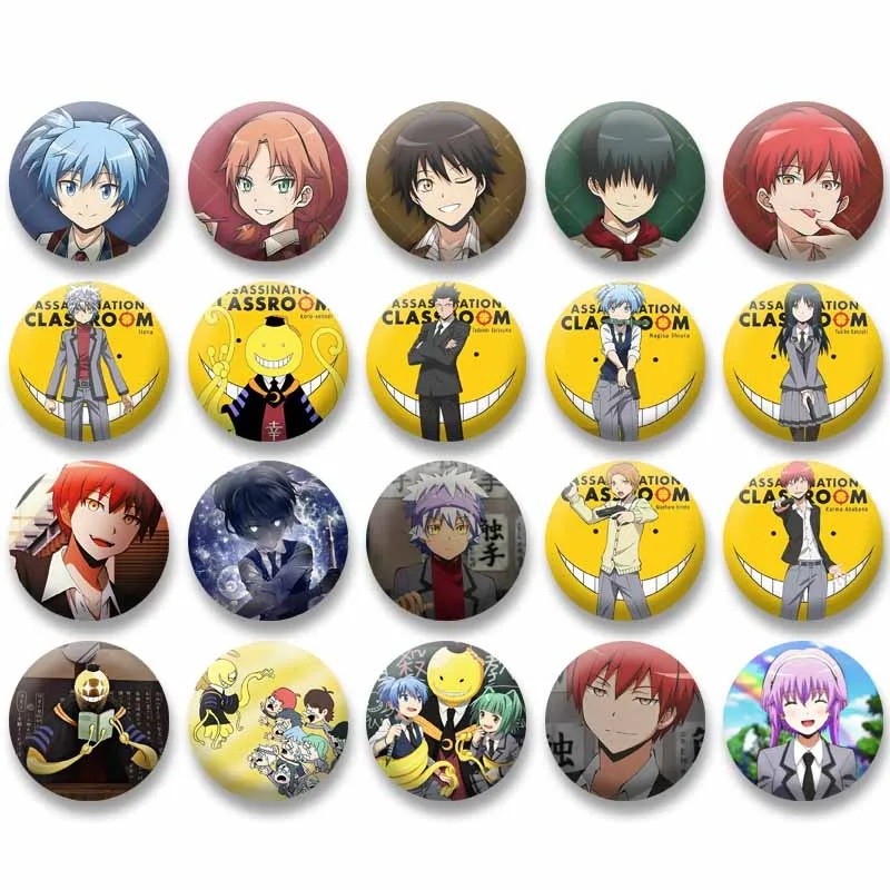 Assassination Classroom Anime Badge Cartoon Koro Sensei Nagisa Shiota Lapel Pins Fashion Brooche LU6