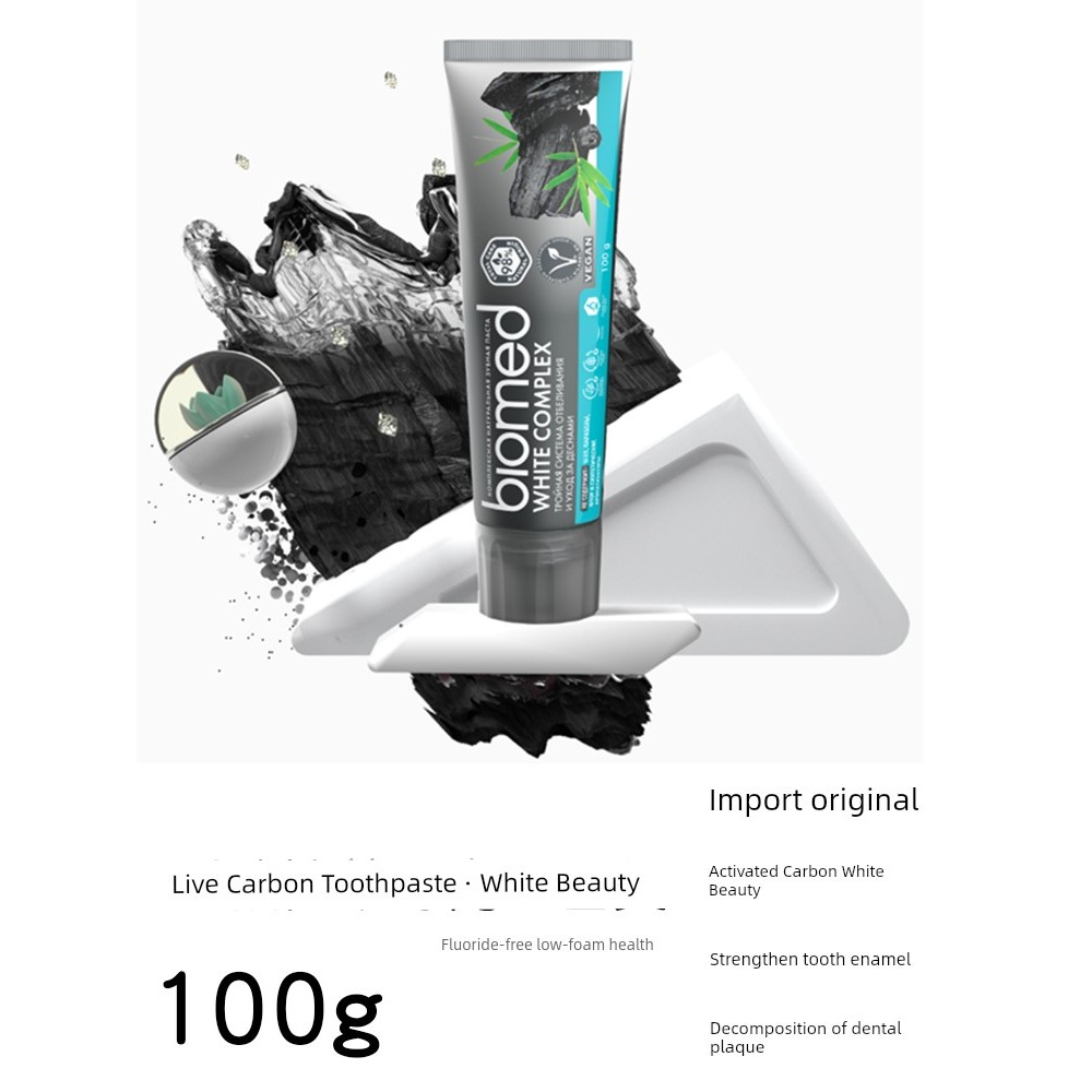Russia Imported biomed Plant Fluoride-Free Toothpaste biomed Whitening Fresh Breath Gum Care 100g - Image 5