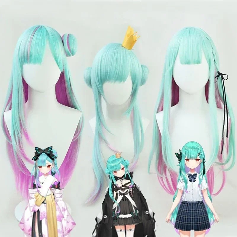 3 Types Youtuber Hololive Uruha Rushia Cosplay Wig Heat Resistant Synthetic Hair Wig+ Free Wig C JDS - Image 3