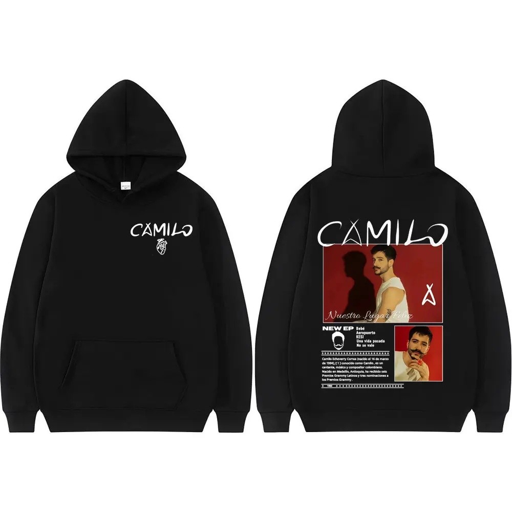 Singer Camilo Echeverry Ncestro Lugar Feliz Tour 2025 Merch Pullover Men Women Fashion 90s Vinta EVL