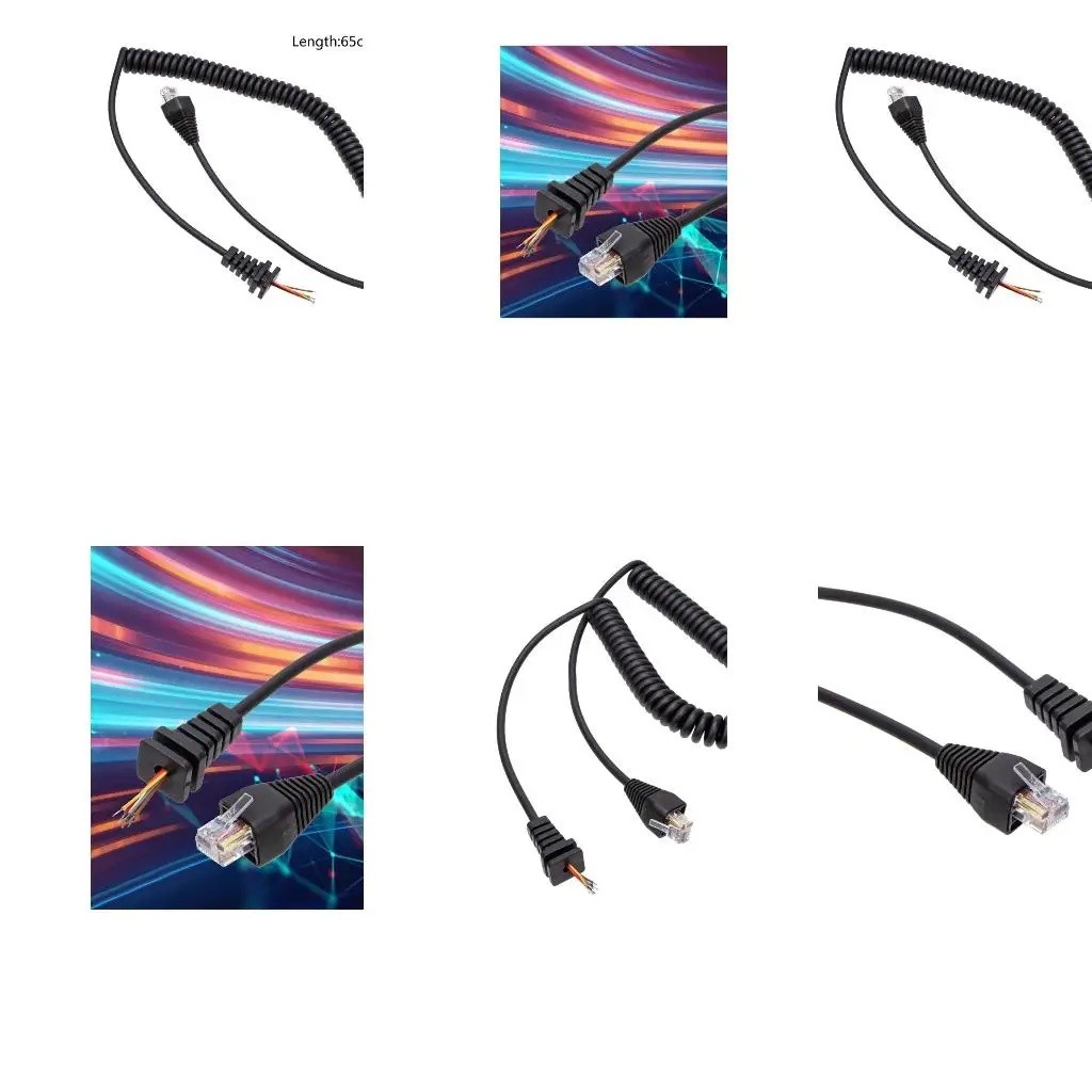 for YaesuVX2108 VX2208 VX2508 RJ45 8Pin MH-67A8J Mobile Radio Replacement Wire P6X