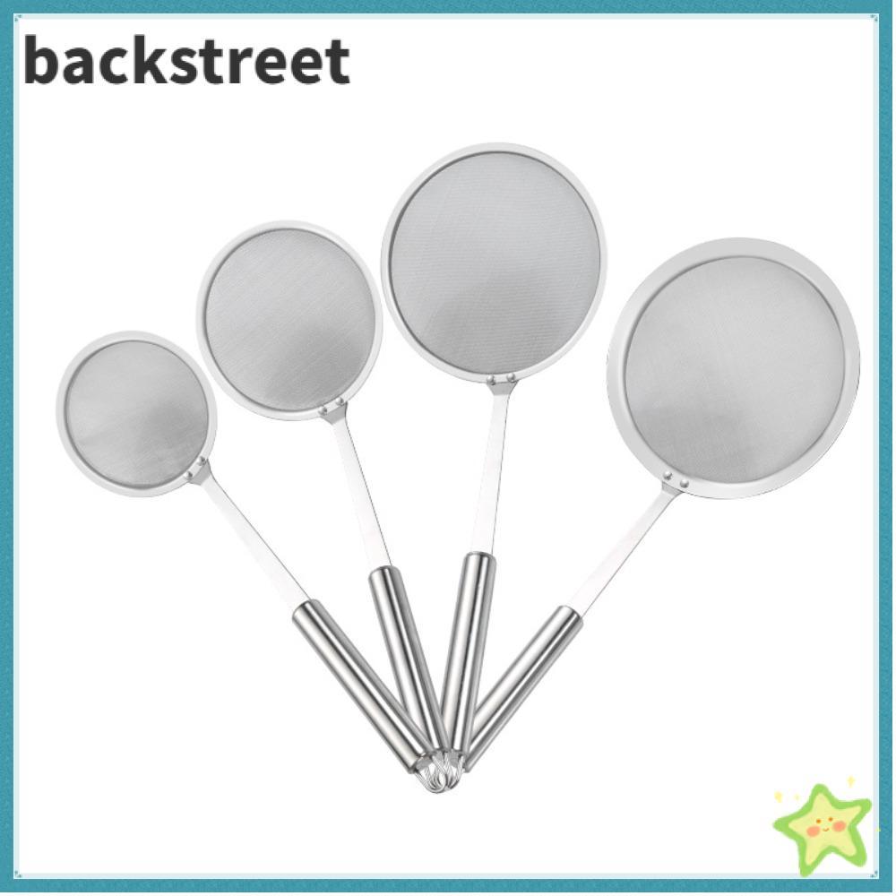 BACKSTREETYF Oil Pot Filter Mesh, Stainless Steel Oil Skim Kitchen Filter Spoon, Kitchen Percolator Accessories Fried Food Strainer