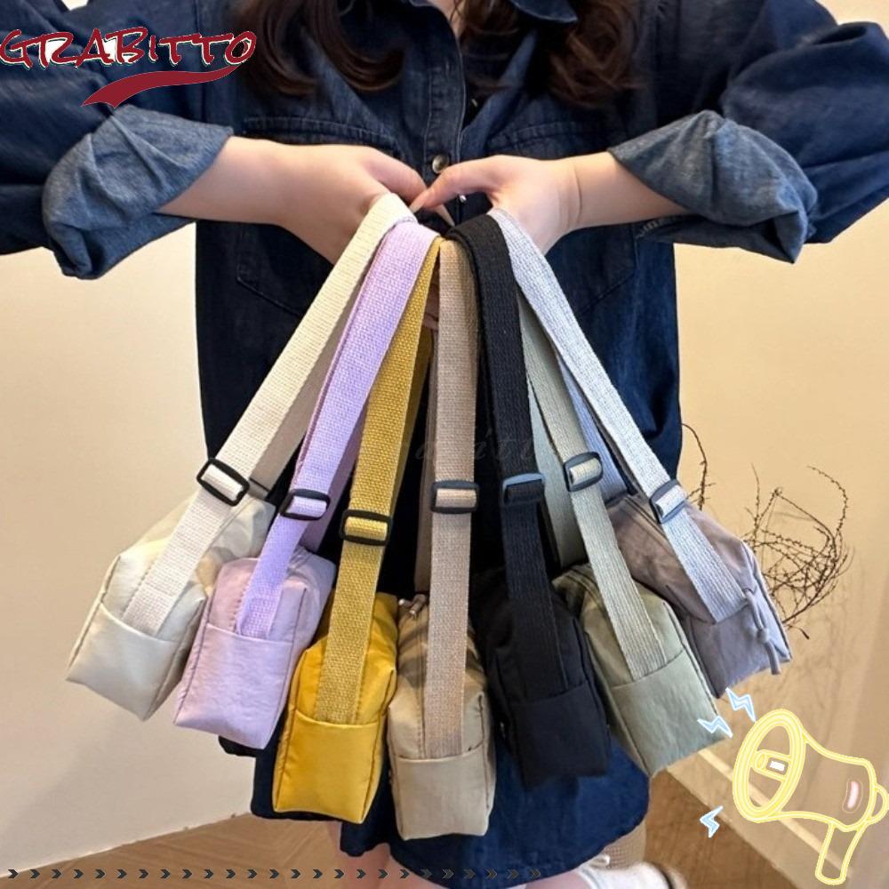 GRABITTO Shoulder Bag, All-match Long Strap Crossbody Bag, Advanced Sense Durable Large Capacity Messenger Bag