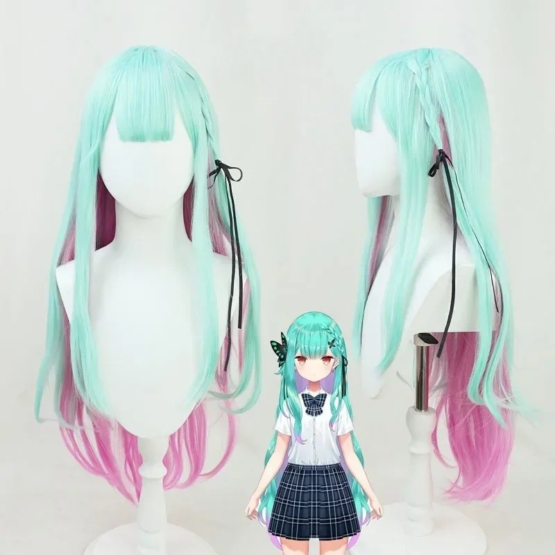 3 Types Youtuber Hololive Uruha Rushia Cosplay Wig Heat Resistant Synthetic Hair Wig+ Free Wig C JDS - Image 2