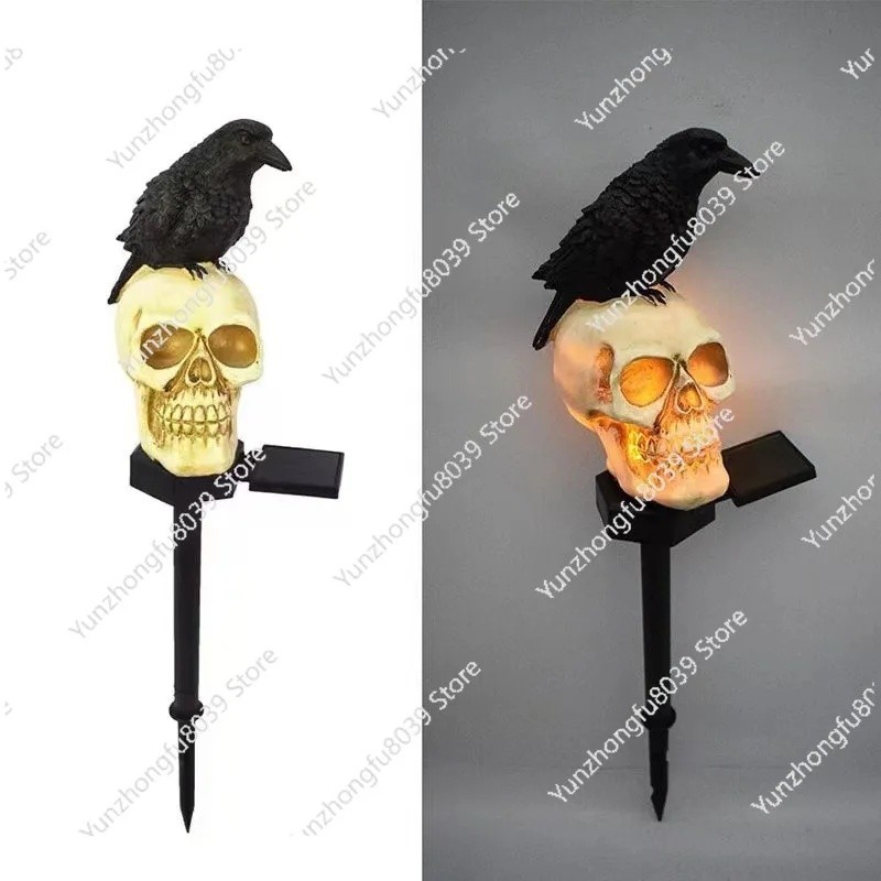 Halloween New Solar Resin Floor Plug Light Skull Pumpkin Outdoor Garden Light Decoration Light 9 SLJ - Image 3