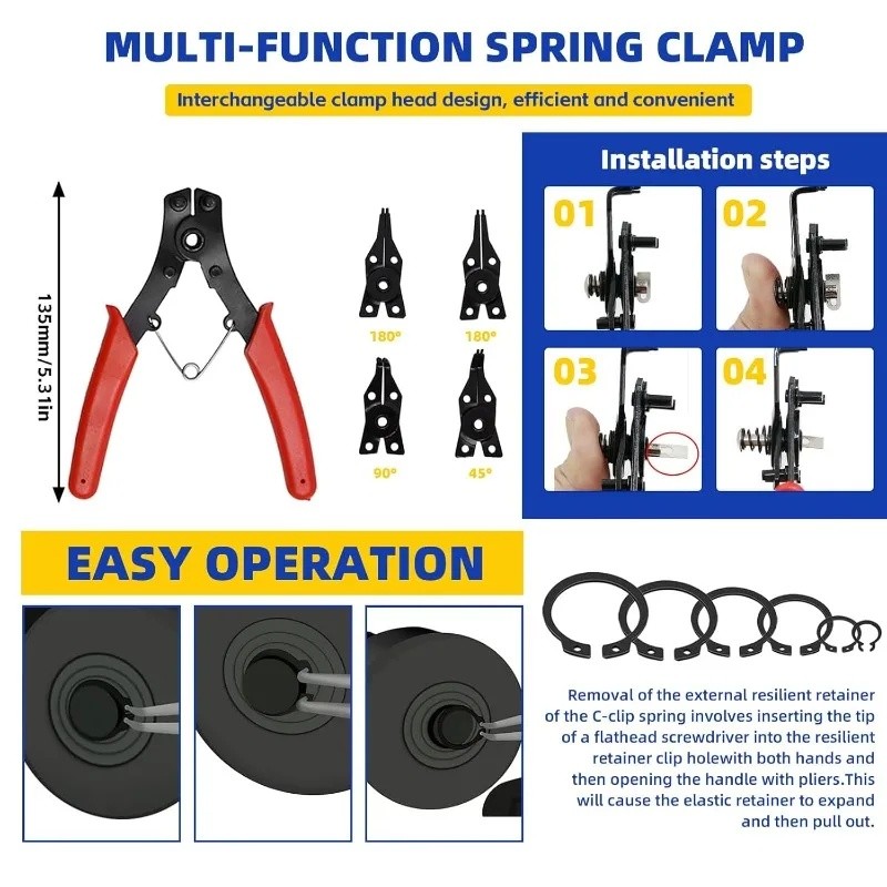 260pcs C-Clip Retaining Ring Set 24 Different Sizes 4M-30M E-Clip Circlip Assortment with 1 DON - Image 2