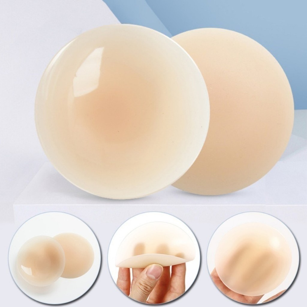 ZXYOUPING Women Silicone Nipple Stick Invisible Waterproof Self-adhesive Bra - Image 2