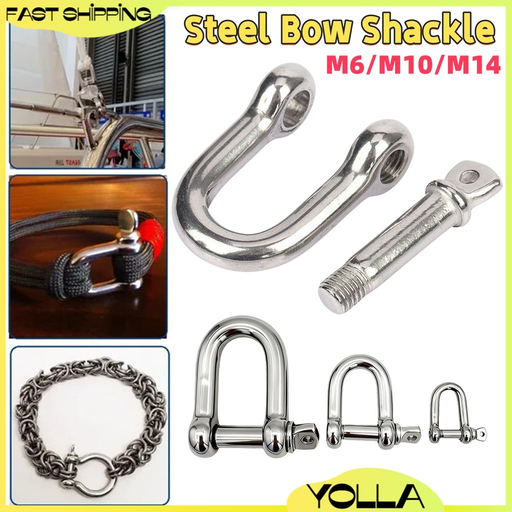 M14 304 Stainless Steel Corrosion-Resistant Lifting Shackle Stainless Steel D-Shackle