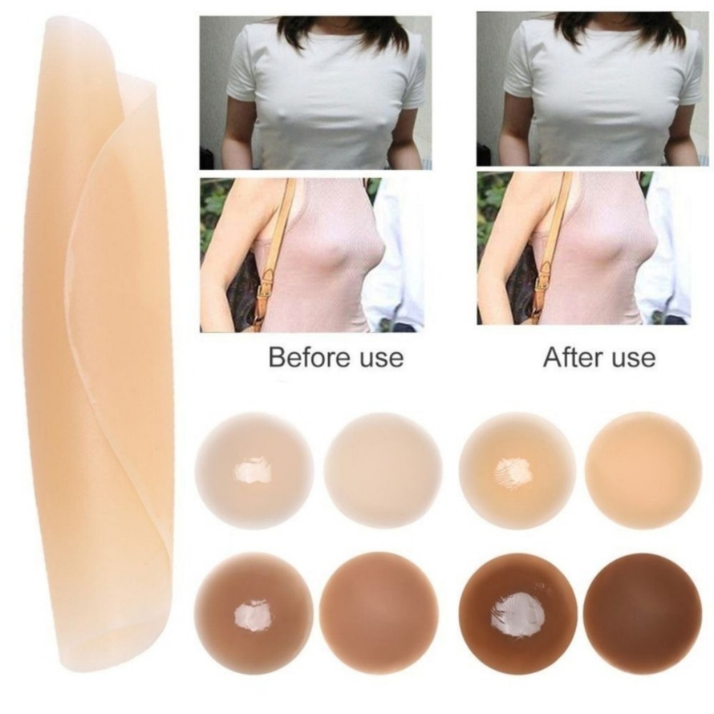 ZXYOUPING Women Silicone Nipple Stick Invisible Waterproof Self-adhesive Bra - Image 5