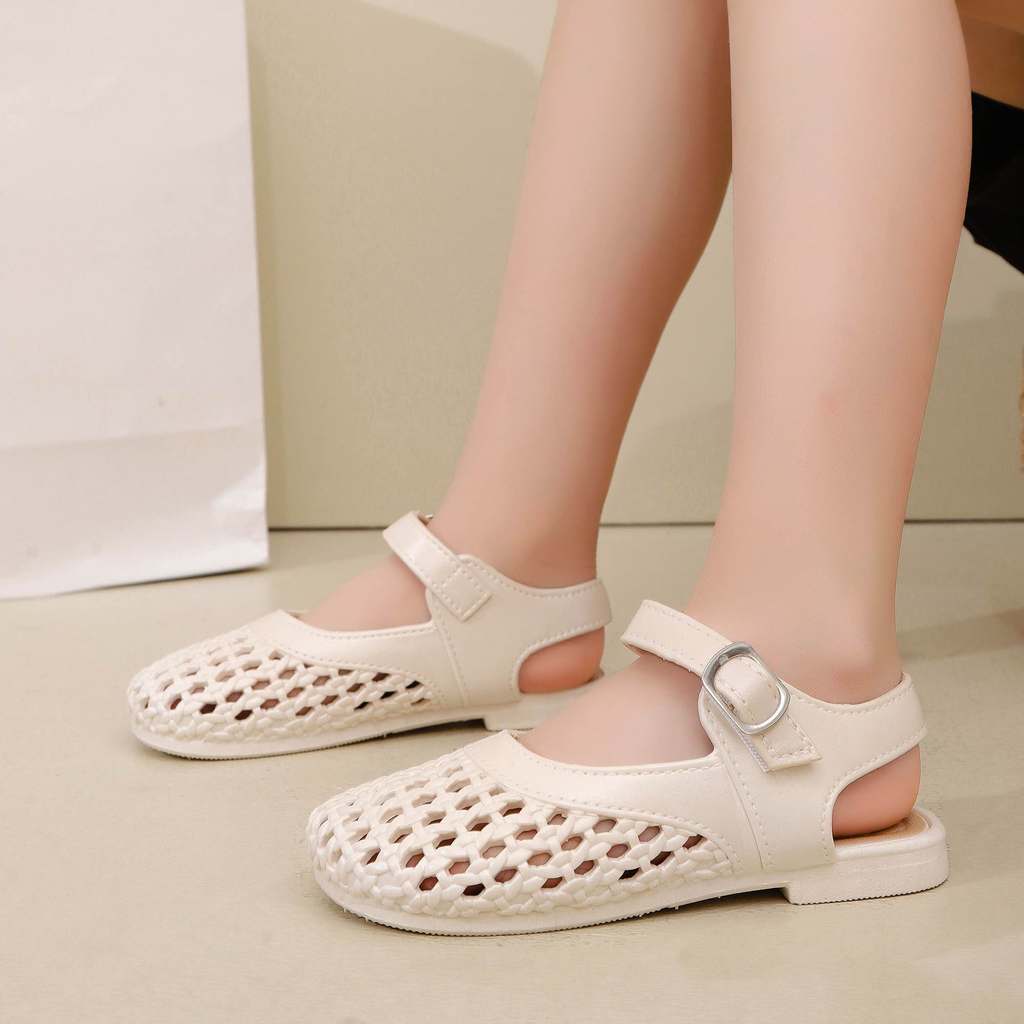 Girls' Summer Sandals 2025 New Style Children's Fashion Woven Shoes Flat Non-slip Soft Sole#2817 - Image 7