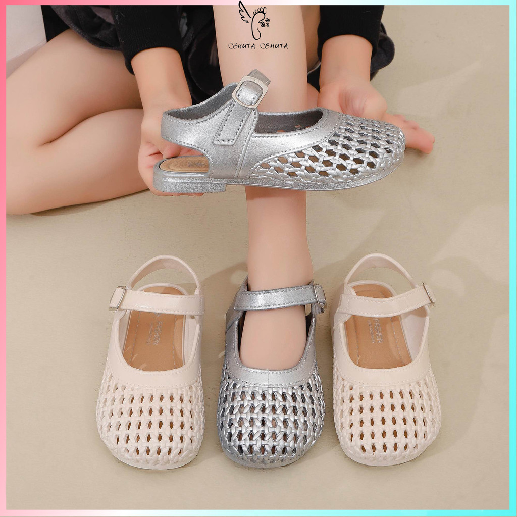Girls' Summer Sandals 2025 New Style Children's Fashion Woven Shoes Flat Non-slip Soft Sole#2817 - Image 4