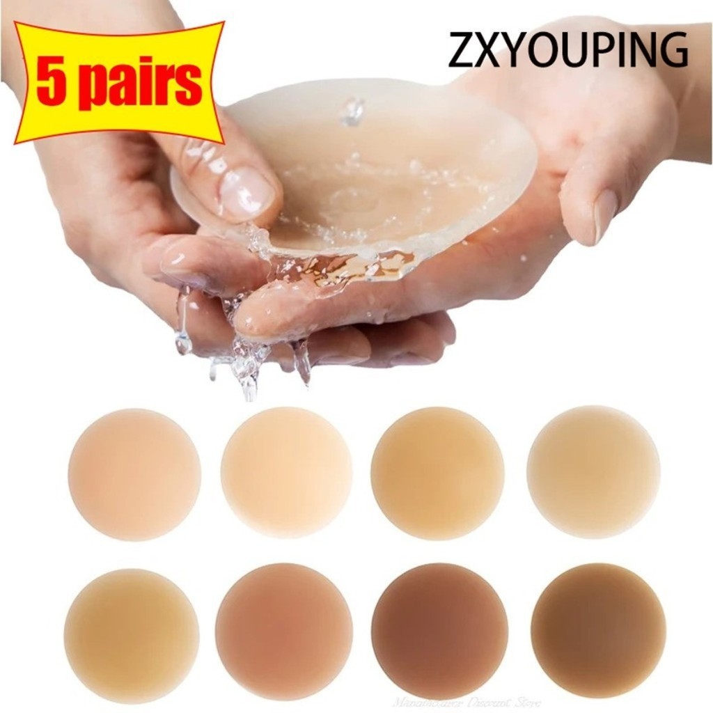 ZXYOUPING Women Silicone Nipple Stick Invisible Waterproof Self-adhesive Bra