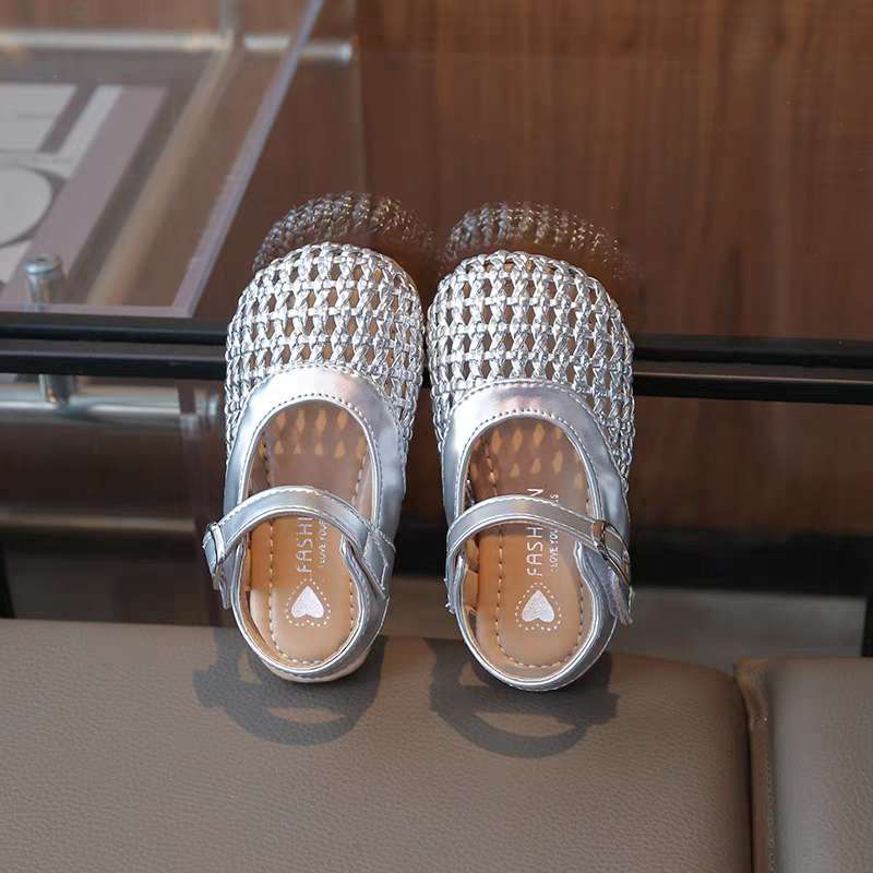 Girls' Summer Sandals 2025 New Style Children's Fashion Woven Shoes Flat Non-slip Soft Sole#2817 - Image 2