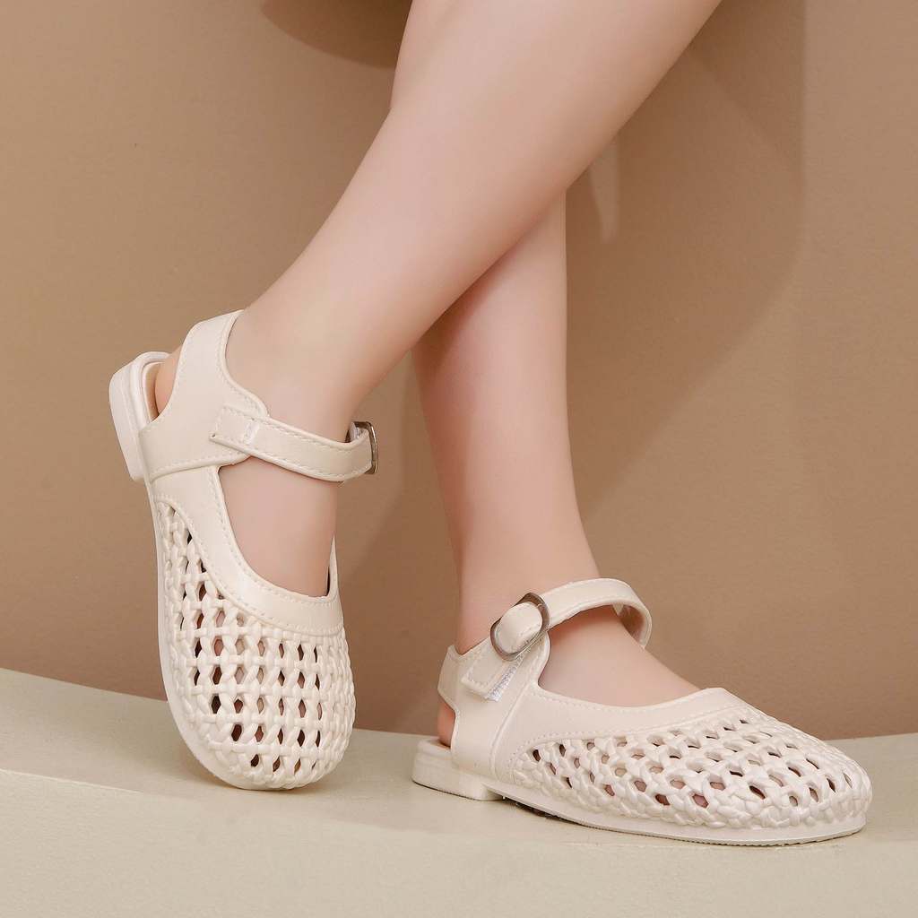 Girls' Summer Sandals 2025 New Style Children's Fashion Woven Shoes Flat Non-slip Soft Sole#2817 - Image 5