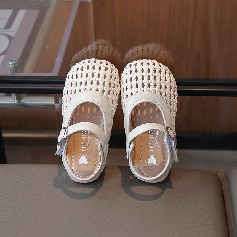 Girls' Summer Sandals 2025 New Style Children's Fashion Woven Shoes Flat Non-slip Soft Sole#2817 - Image 3