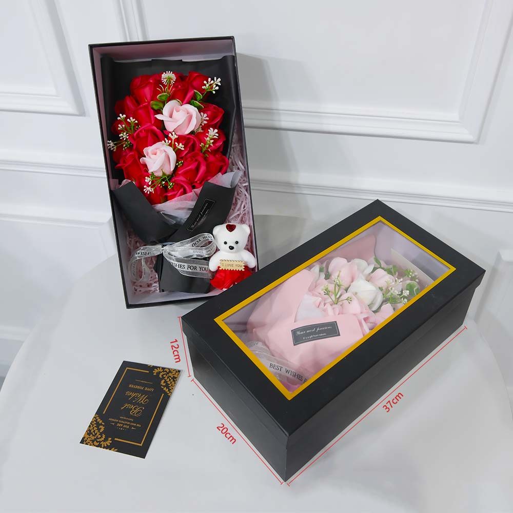 11/23PCS Rose Flower Gift Box With LED Light Eternal Bouquet Valentine's Day Christmas Birthday Gift - Image 8