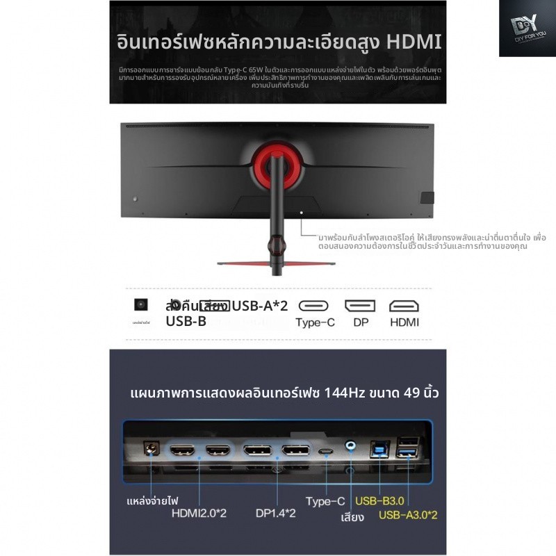 Dfy 49 Inch 5K Ultra Wide Curved IPS Lift Desktop Computer with Fish Screen Gaming Display 40 - Image 8