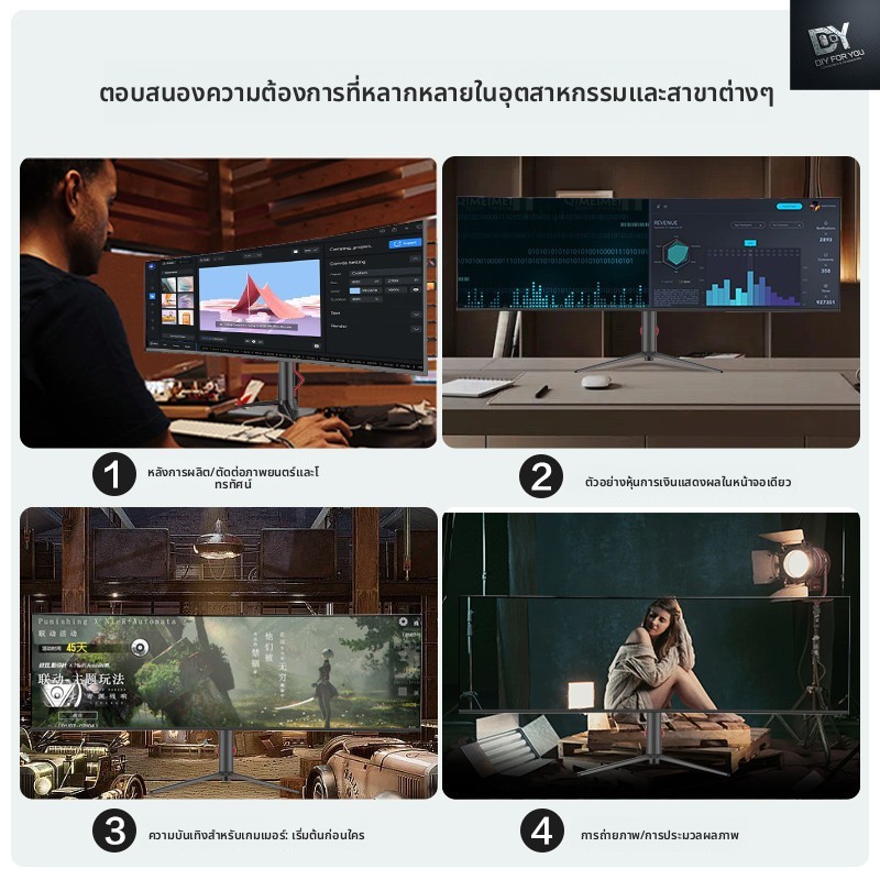 Dfy 49 Inch 5K Ultra Wide Curved IPS Lift Desktop Computer with Fish Screen Gaming Display 40 - Image 2