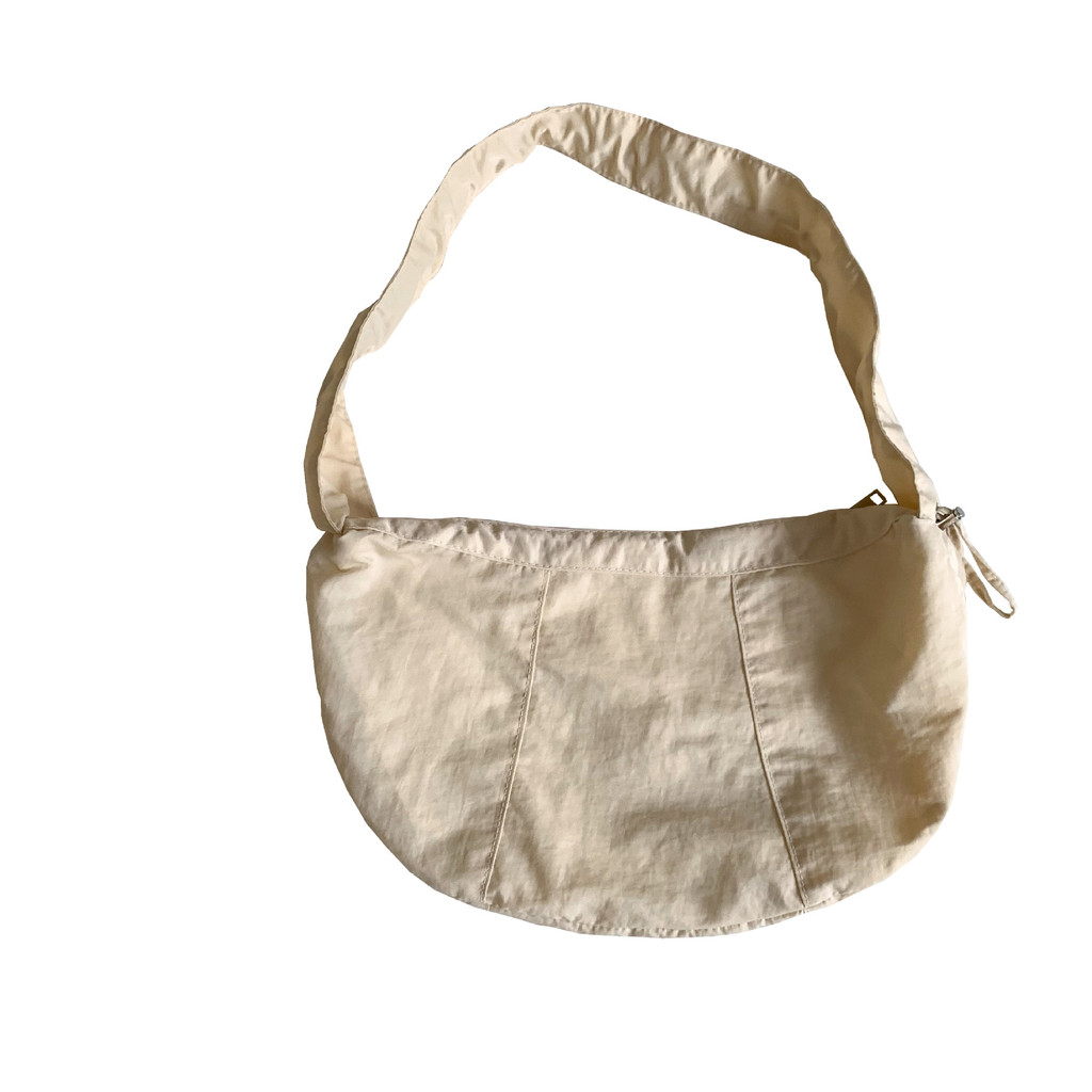 Japanese Style ins Cloud Pleated Shoulder Strap Drawstring Dumpling Diagonal Bag Literary Casual Niche Design Crescent Month Shoulder Bag - Image 5