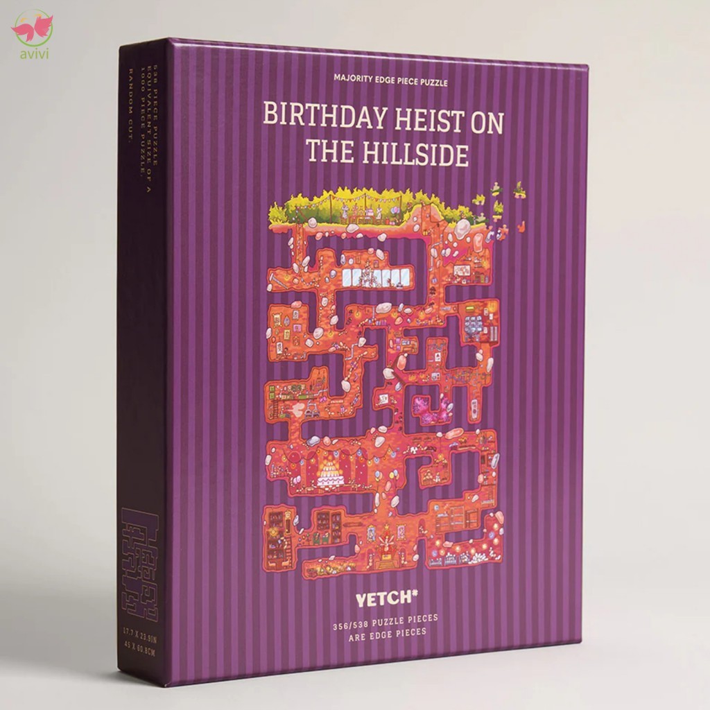 Birthday Heist Jigsaw Puzzle Hillside Scene Party Game Educational Toy - Image 4