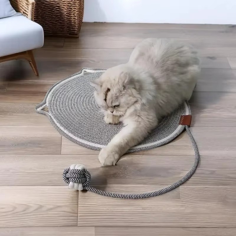 Cotton Rope Cat Scratcher Board Cat Scratching Post Mat Toy Bed Mat Claw Sharpener Scrapers - Image 5